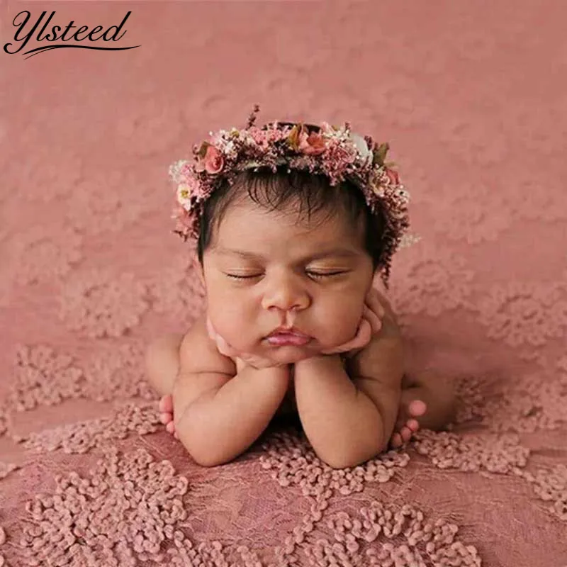 

Newborn Photo Backdrop Blanket Baby Photoshoot Background Lace Floral Blanket Infant Photography Props Baby Basket Stuffer