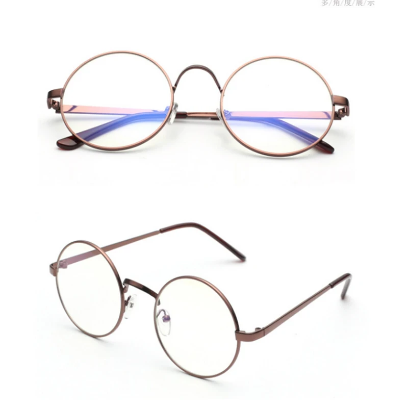 Ретро Винтаж Круглые мужские женские очки оправа Прозрачные Линзы для очков очки