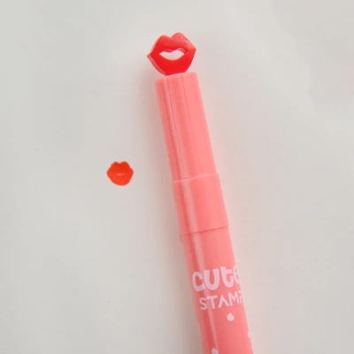 Корея канцелярские мило конфеты Цветной Kawaii читая чернила печать ручка Творческий маркером - Цвет: Lips