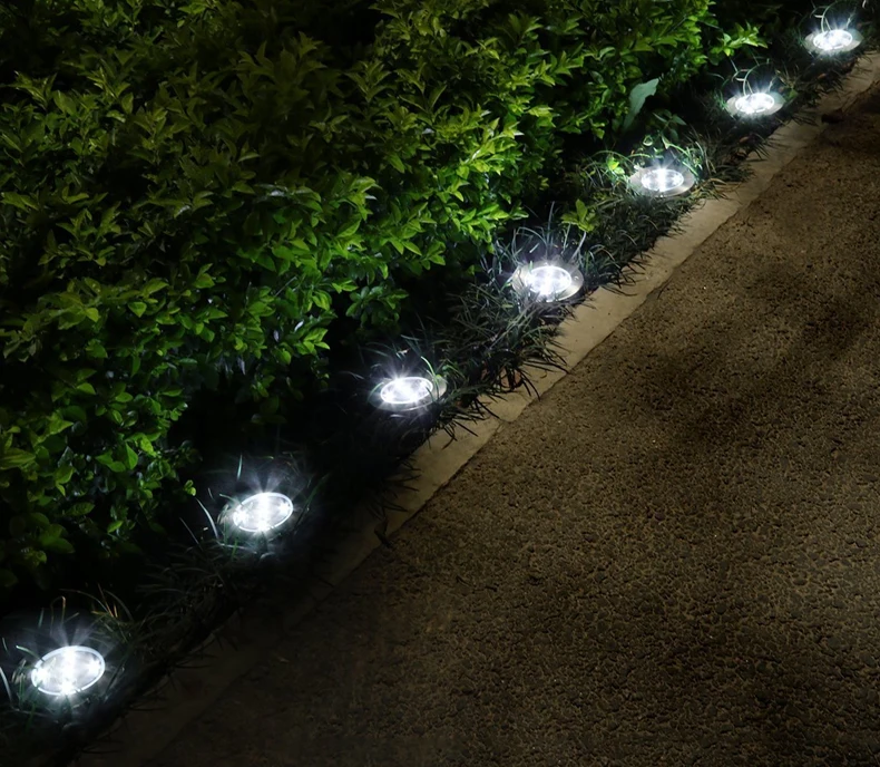 Eslas светодиодный садовый светильник, 4 шт., лампа для газона на солнечной батарее, светильник s, Водонепроницаемый Искусственный светильник для сада, светильник для садовой дорожки