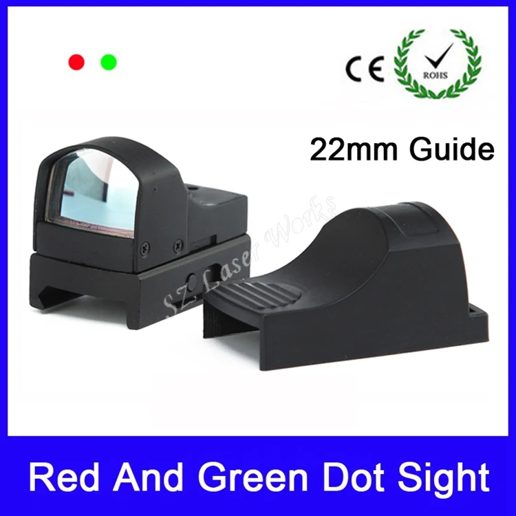 

Optics 1x22 Mini Reflex Red and Green Dot Sight Scope/3 MOA Dot Mini Weapon Gun Sight For Hunting #HD107RG Free Shipping