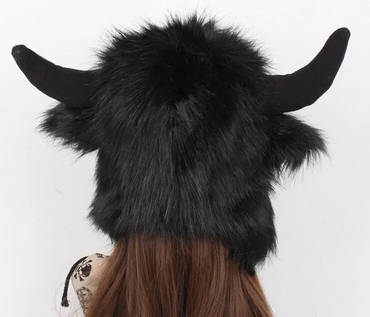 Бесплатная доставка elk bull ДИЗАЙН Искусственный Мех животных теплые зимние шапки