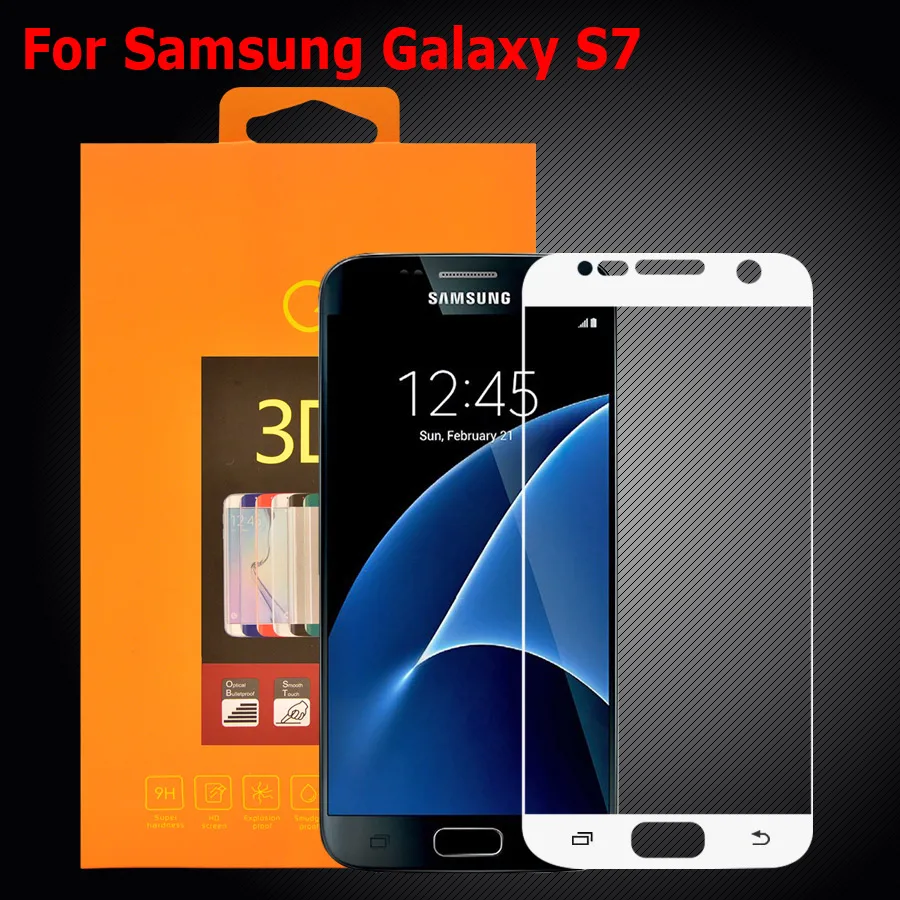imágenes para Alta Calidad HD Ultrafino 9 H Duro Claro 0.3mm de Cobertura Total prima templado de pantalla de cristal para samsung galaxy s7 s 7 Protector imágenes para Alta Calidad HD Ultrafino 9 H Duro Claro 0.3mm de Cobertura Total prima templado de pantalla de cristal para samsung galaxy s7 s 7 Protector