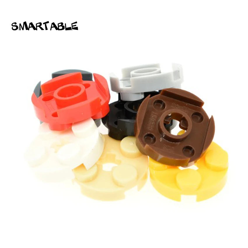 Smartable Plate Round 2x2 с отверстием для оси детали строительных блоков креативные