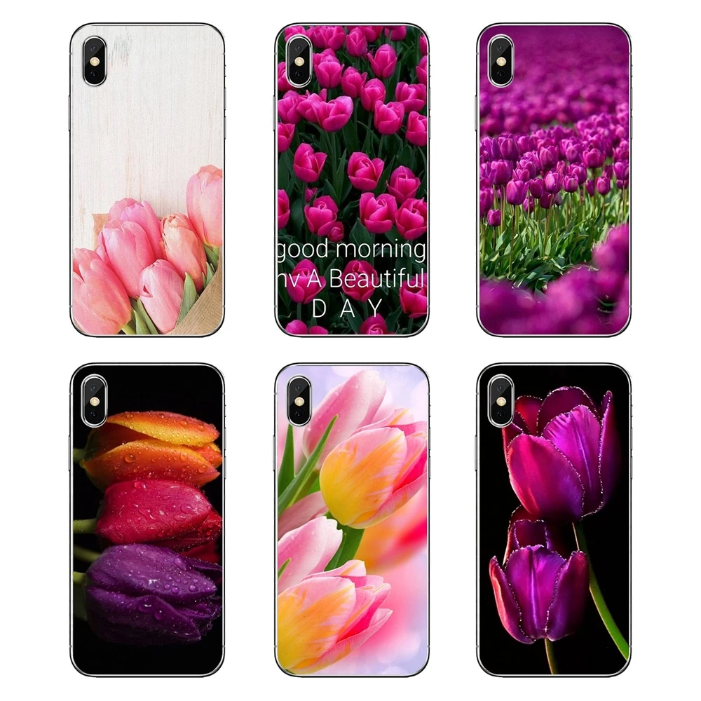 

Transparent Soft Cases Covers For Huawei P20 Lite Nova 2i 3i 3 GR3 Y6 Pro Y7 Y8 Y9 Prime 2018 2019 Blue Spring Colorful Tulips