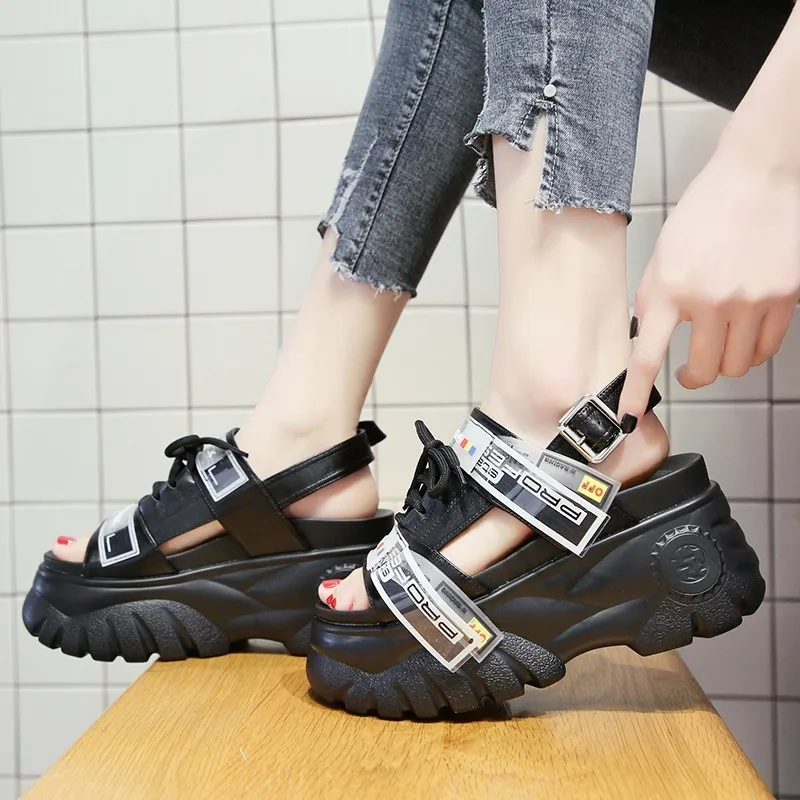 Sandalias Mujer/2019 г. летние кроссовки на платформе повседневная обувь толстой подошве