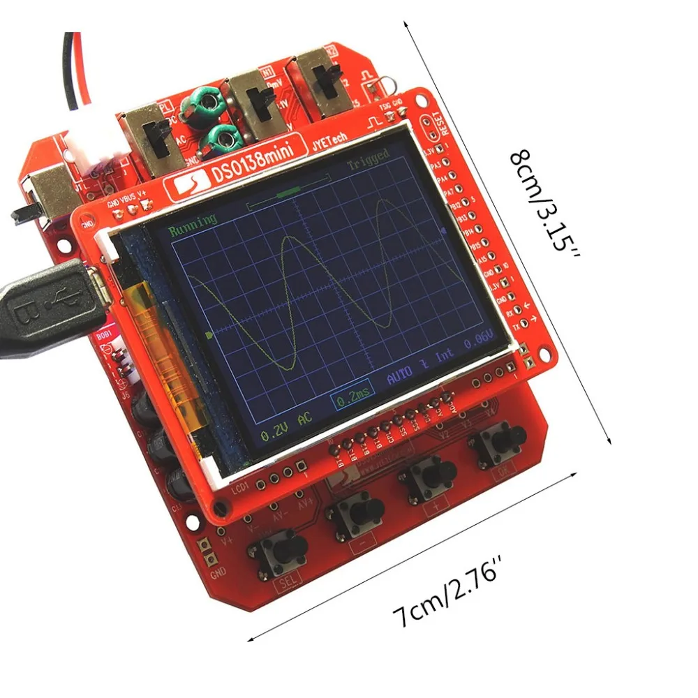 ANENG Новый DSO138mini цифровой осциллограф Набор DIY обучения карманный размер DSO138