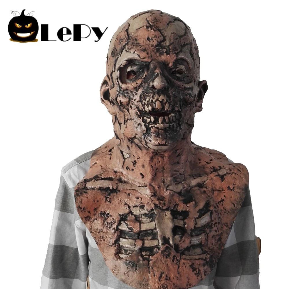 

LePy Scary Halloween Mask Zombie Latex Bloody Scary Disgusting Full Face Mask Costume Party Cosplay Prop