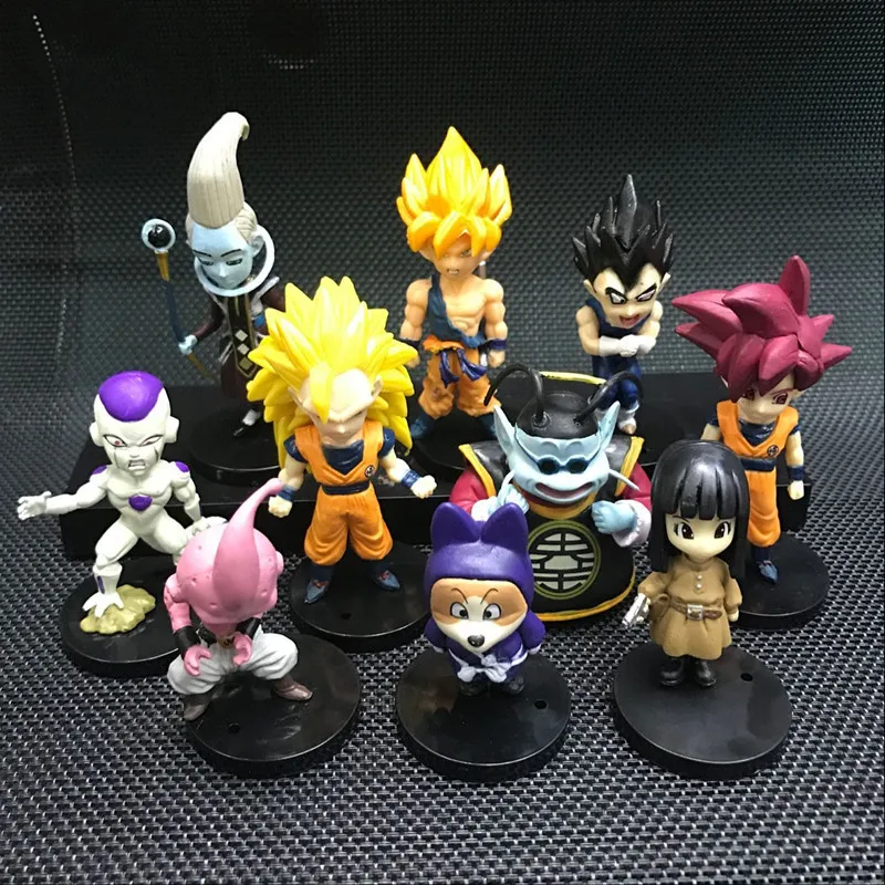 

New 20pcs/set PVC Action Figure Model Dragon Ball Z Super Saiyan Son Goku Vegeta Bund Freeza Beerus Kawaii Toy Gift For Children