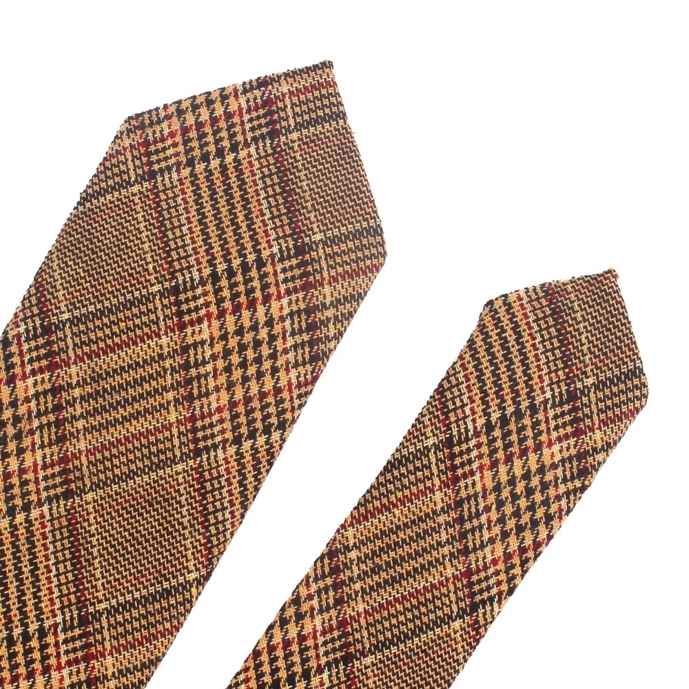 Высокое качество Мода хлопок Галстуки для мужчин на заказ бренд плед узкие мужские s Галстуки для подарка шеи галстук-платок