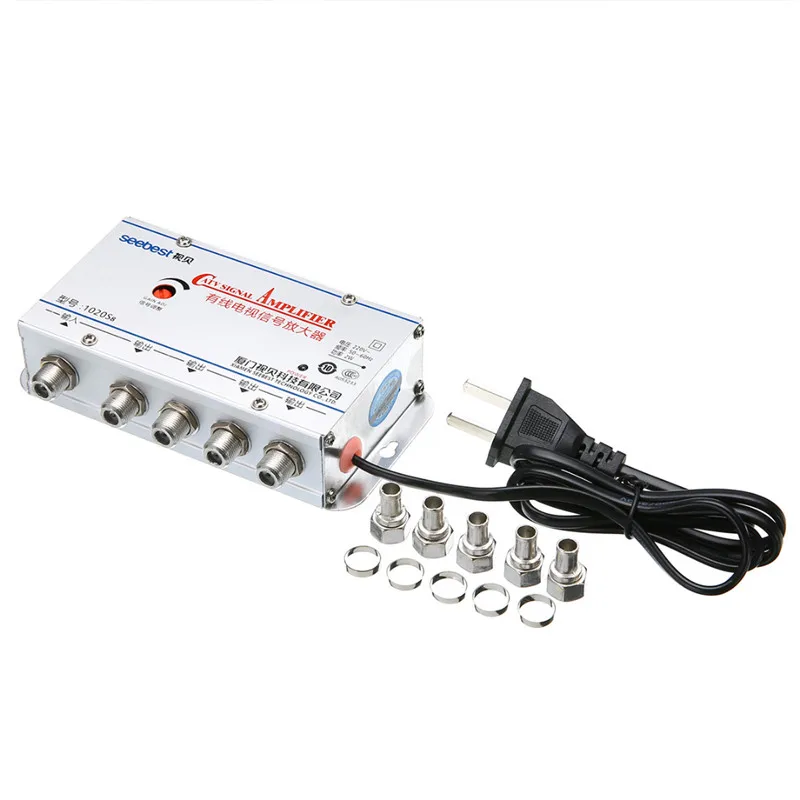 Усилитель ТВ антенны 4Way CATV VCR усилитель сигнала 20 дБ высококачественный сплиттер