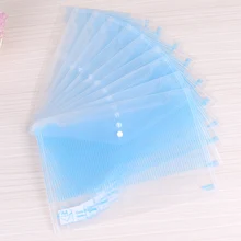 10 шт. Пресс Кнопка прозрачный голубой полосой папка для документов сумка A4 Обложка для папки Бизнес и объекты файловых систем для кулинарно-деликатесной продукции 5630