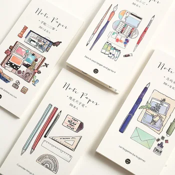 

30 pages Cute stationery memo pad sticky notes Diary sticker book marker Office desk decoration School supplies