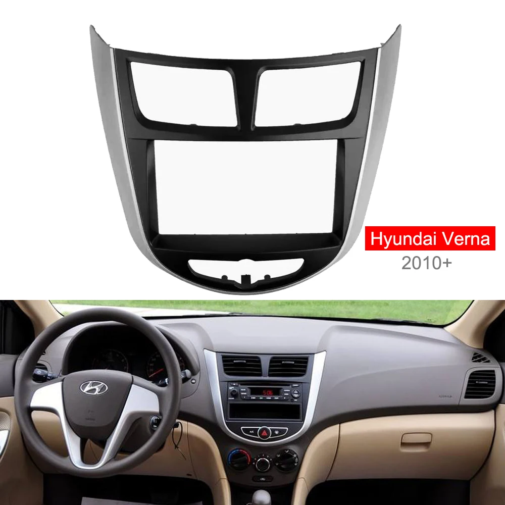 Радио фасции Для hyundai I-25 Accent Solaris Verna аудио панель Dash крепление DVD отделка комплект для ремонта лица объемный CD рамка 2 Din