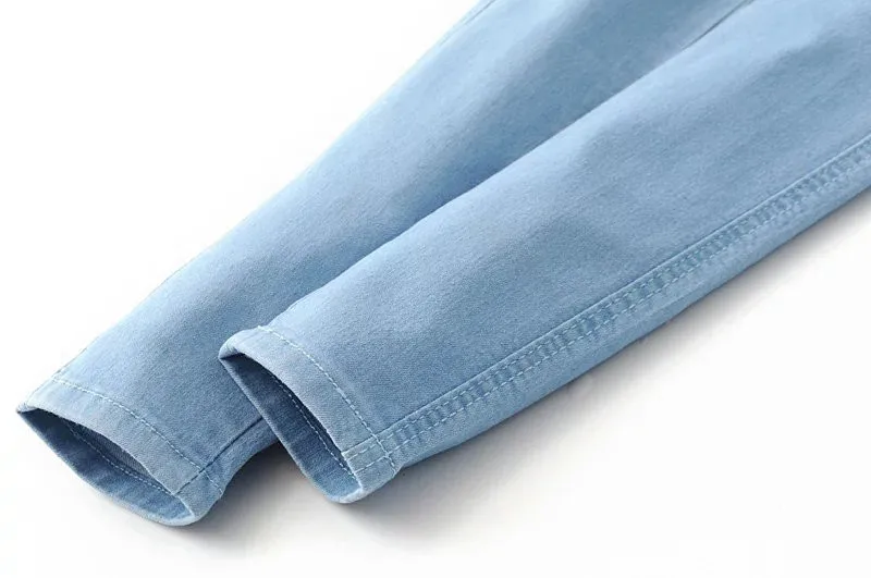High Waist High Elastic Jeans Women Hot Sale American Style Skinny Pencil Denim Pants Trousers Fashion Vaqueros Mujer Black grey