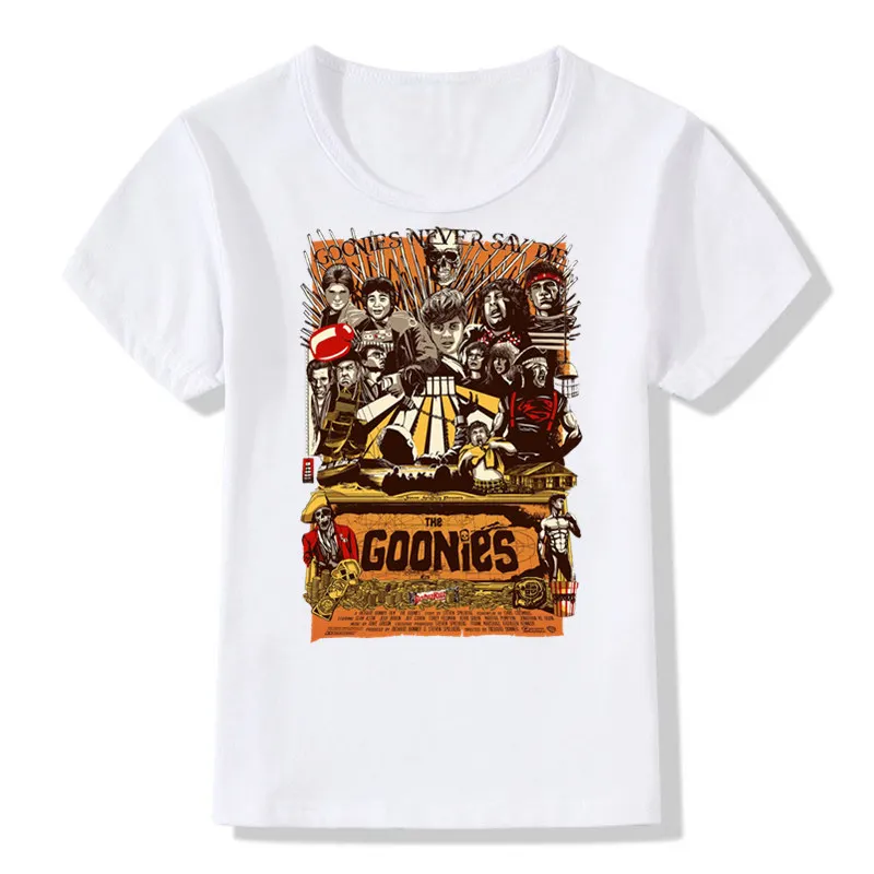 

Boys&Girls Print The Goonies Never Say Die Fashion T-shirt Children Astoria T shirt Kids Tops Tee Baby Clothes,ooo793