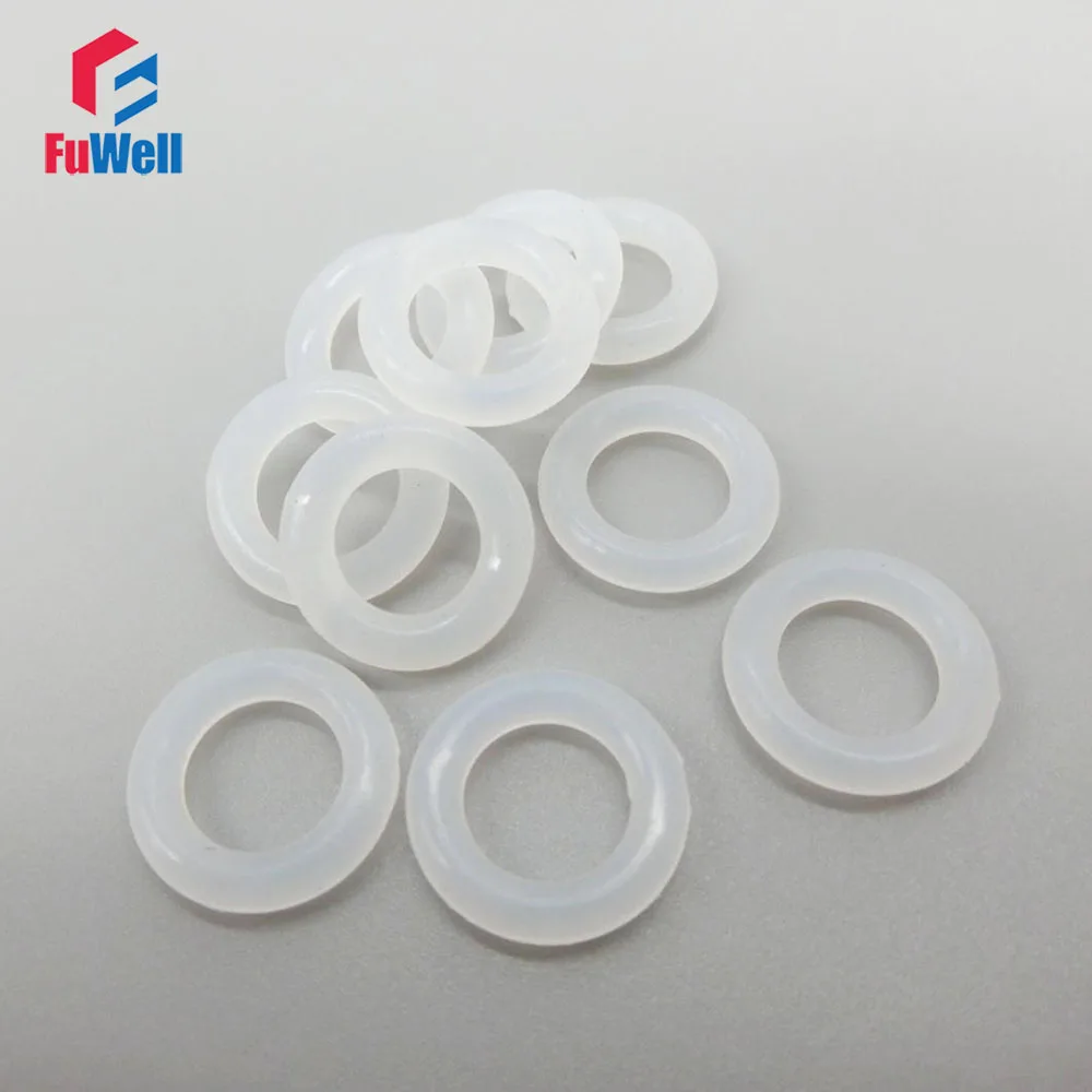 

Transparent Silicon O ring Sealing Food Grade O-ring Seals Gasket Washer 4mm Thickness OD 45/46/47/48/49/50/51/52/55/58mm