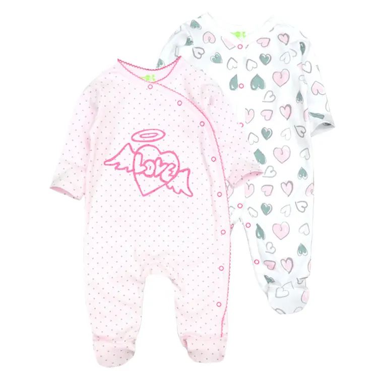 

2 PCS/LOT Newborn Baby Girls Clothing Cute Cartoon Jumpsuit 0-12Months Long Sleeve de bebe Infantil Costumes Baby Clothes