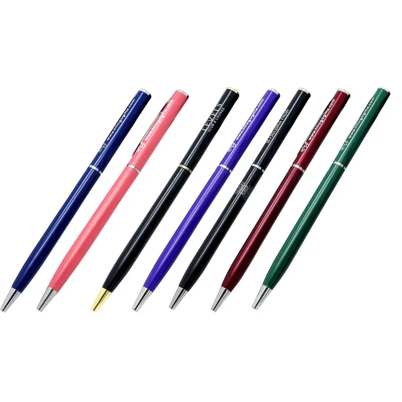 

New wedding centerpieces for tables personalized wedding Colorful metal pocket pen for Groomsman bridesmaid favors 100pcs a lot