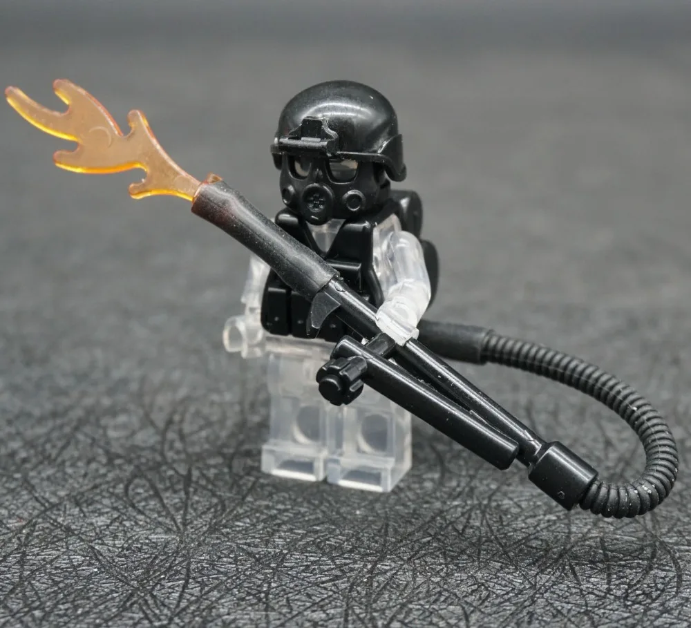 

1 SET DIY Accessories Fire Compatible Figures Mask Military Weapon Army Soldier WW2 Building Block Brick Toy X205