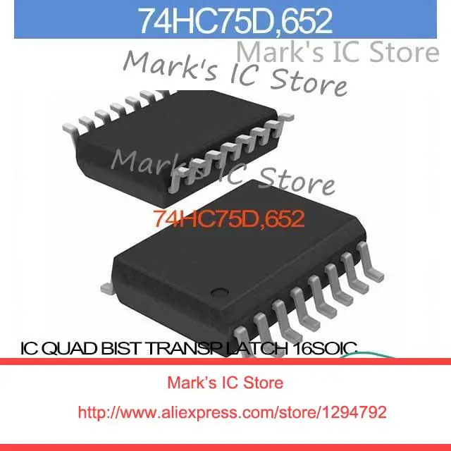74HC75D,652 IC QUAD BIST TRANSP LATCH 16SOIC 74HC75D 74HC75 HC75D HC75latching solenoidlatch