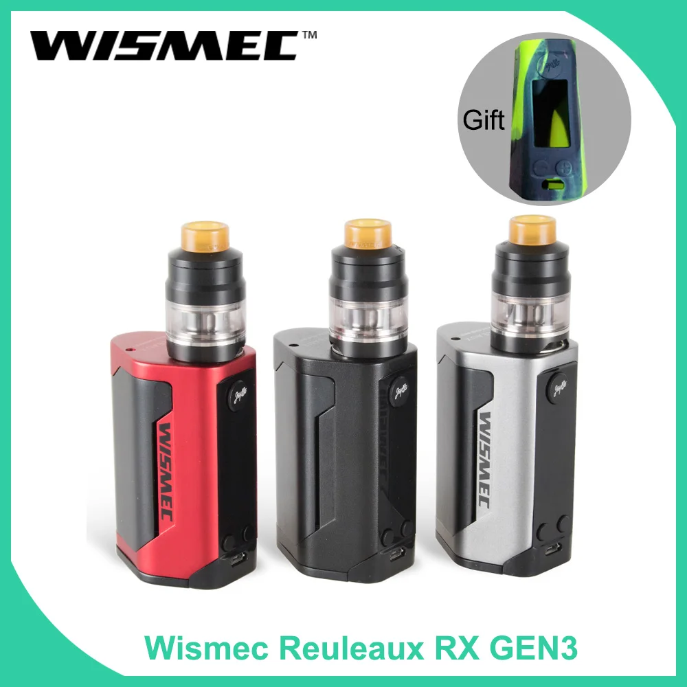 

Original Wismec Reuleaux RX w/ GEN3 with 2ML GNOME Atomizer 300W RXGEN 3 BOX MOD e-cigarette vape mod Gift