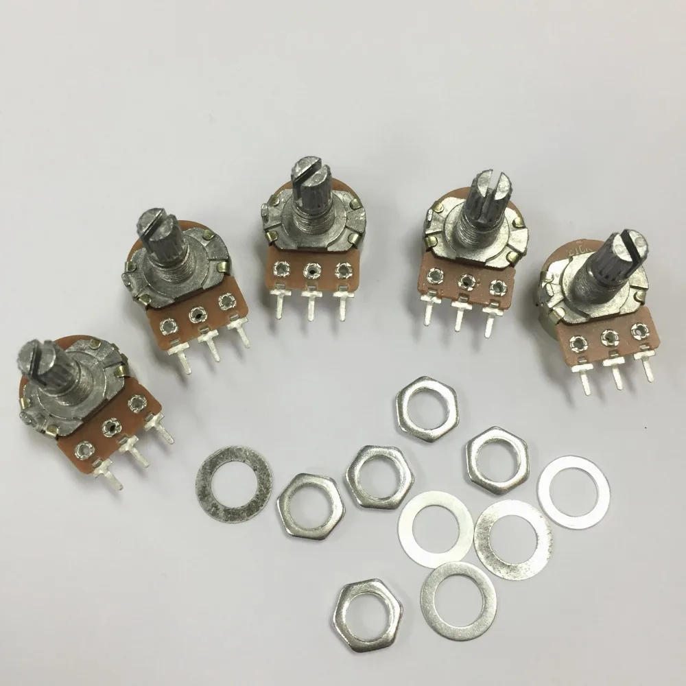 100 PCS High Quality WH148 B250K Linear Potentiometer 15mm Shaft With