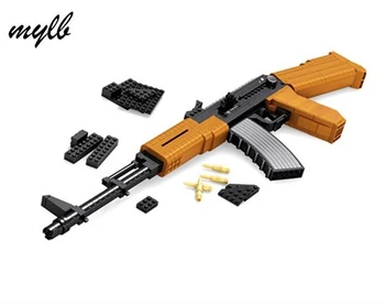 

mylb Hot sale Classic toys weapon AK 47 Gun Model 1:1 Toys Building Blocks Sets 617pcs Educational DIY Assemblage Bricks Toy