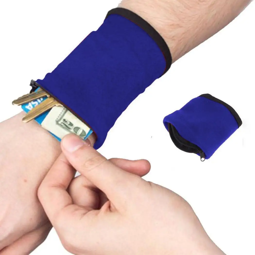 

Sports Thick Solid Strhy Credit Cards Keys Wrist Wallets with Zipper Keep Cash Cards 9cm 3 54inch 11cm 4 33inch
