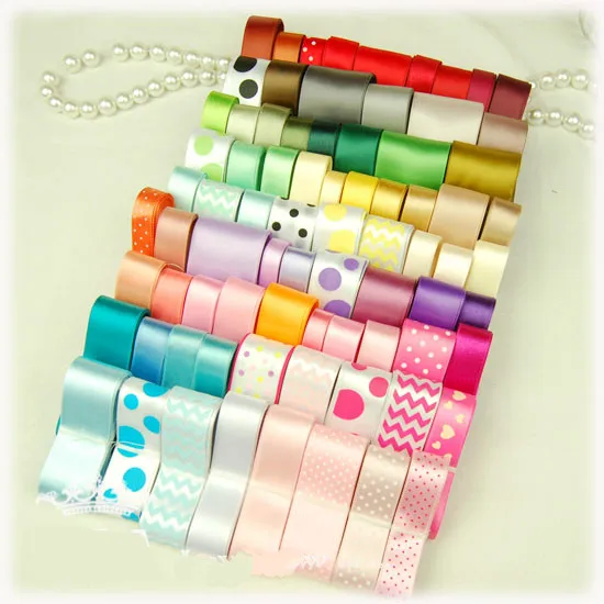 

High quality RANDOM COLOUR AND SIZE ribbon set diy hair accessory material accessories kit bow hairpin cotton lace,printed,satin