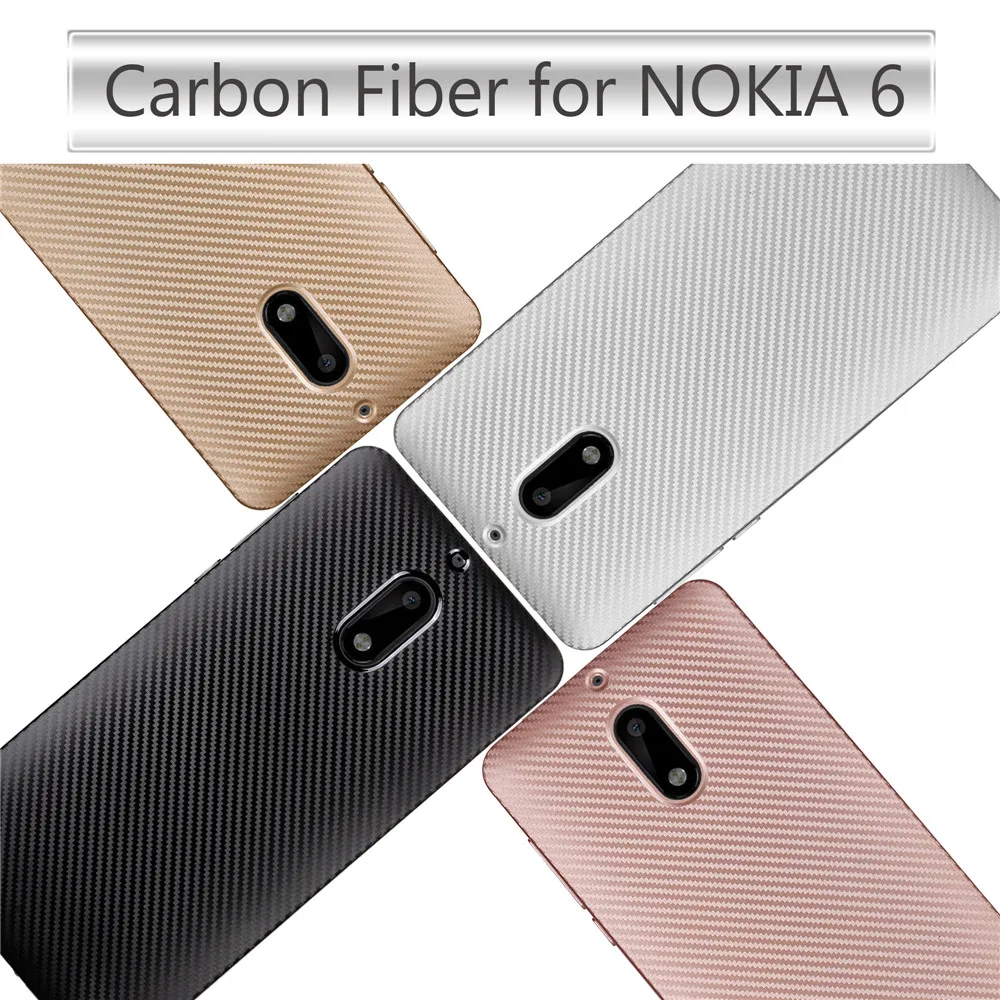cheap NEW! Cover For Nokia 6 Carbon Fibre 3D Brushed TPU Soft Smart Phone Cases Phone Bag