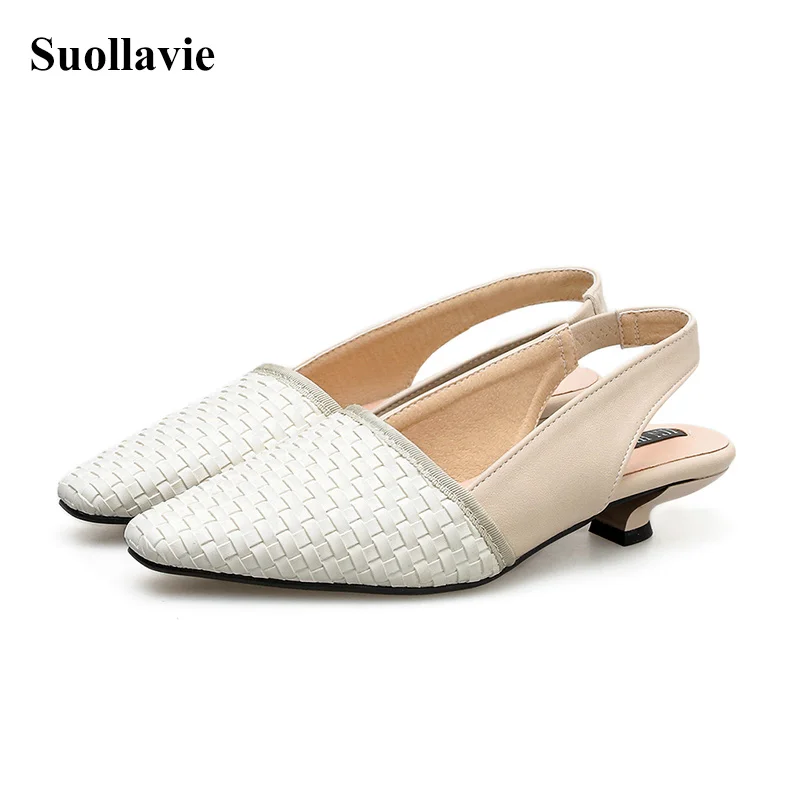 

Casual Round Toe Low Heels Women's Pumps Apricot Designer Pumps 2019 Summer Buckle Strap Women's Shoes Szie 35-40