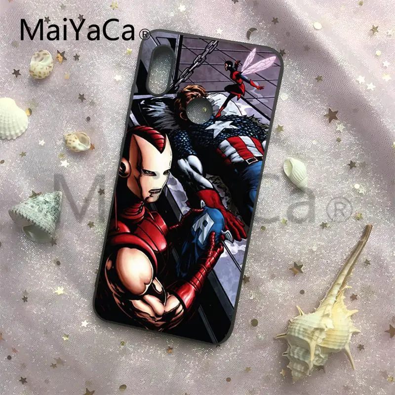 MaiYaCa Capitan America Soft Silicone TPU Cell Cases For Redmi Note 4 5 Redmi 5 5plus Xiaomi 6 6plus 6X 8 8SE MI Note2 3