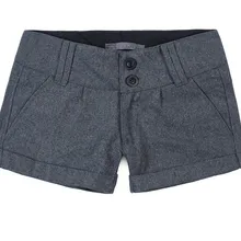 Женские обычные шерстяные шорты с низкой талией