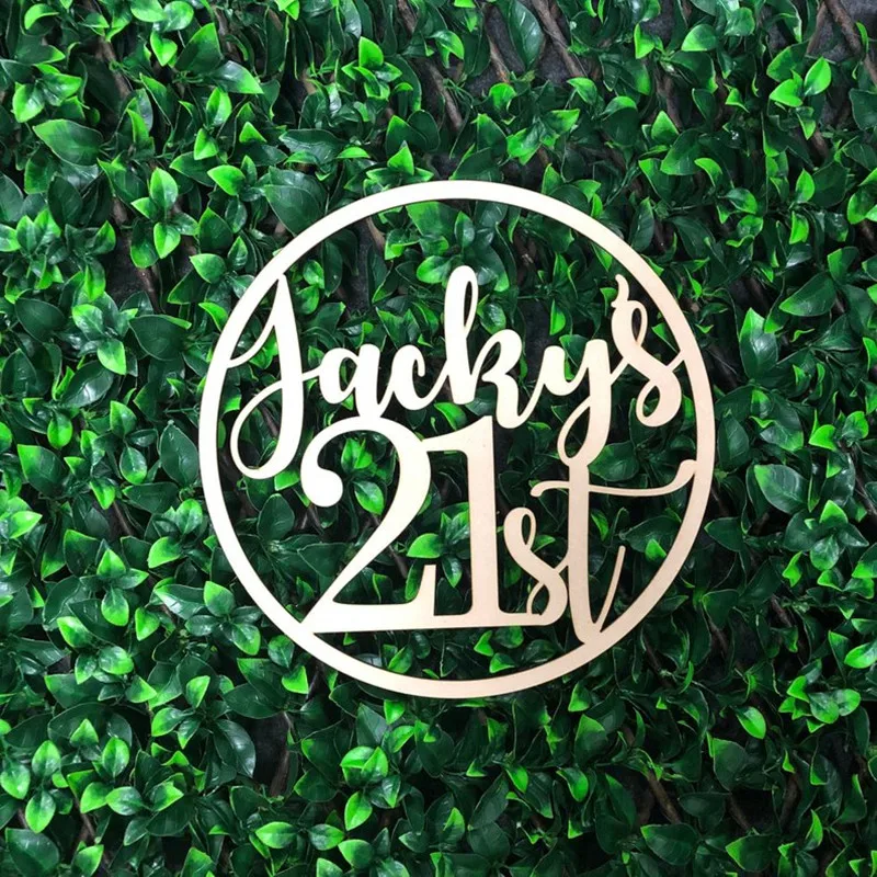 

Personalized Birthday Gifts 21st Custom Name And Age Birthday Wooden Hoop Sign Celebration Party Decoration Favors