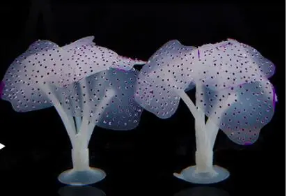 Красочные силиконовые искусственные растения для аквариума аквариум орнамент декор для водных объектов завод Коралл - Цвет: Фиолетовый