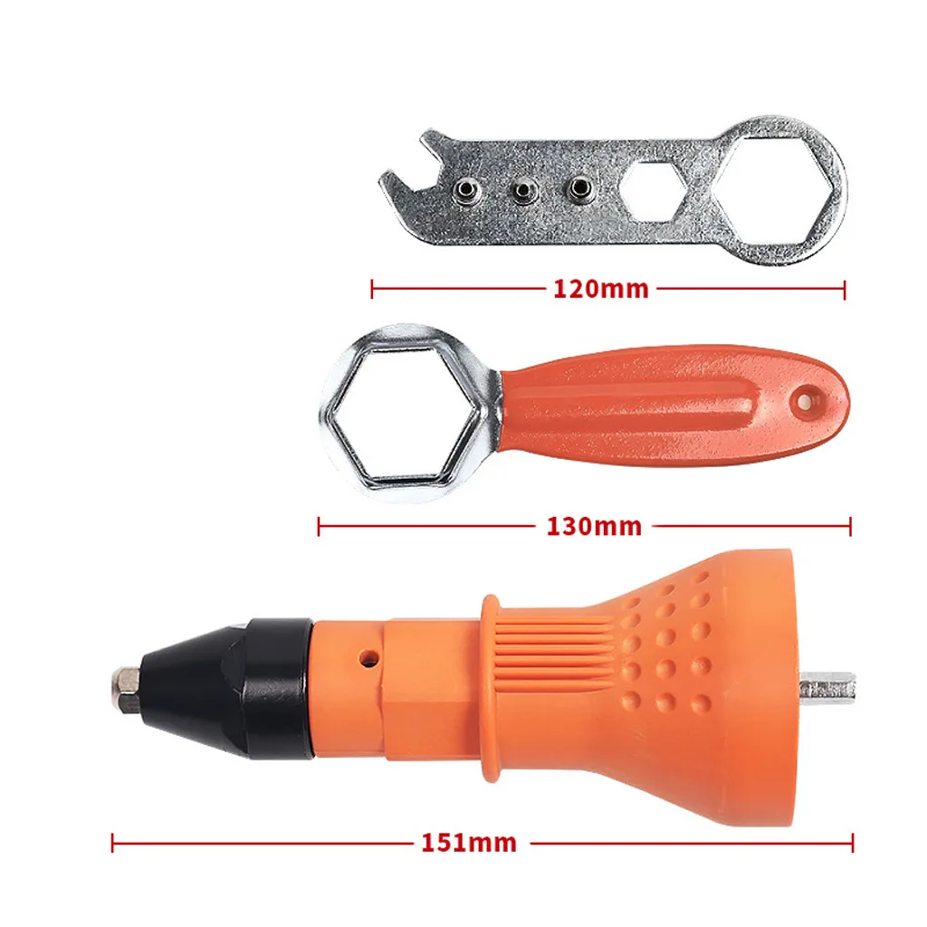 Электрический заклепочный гаечный пистолет инструмент для клепки беспроводной клепальный сверлильный адаптер вставной гаечный инструмент Многофункциональный гвоздь автоматический заклепочный набор инструментов
