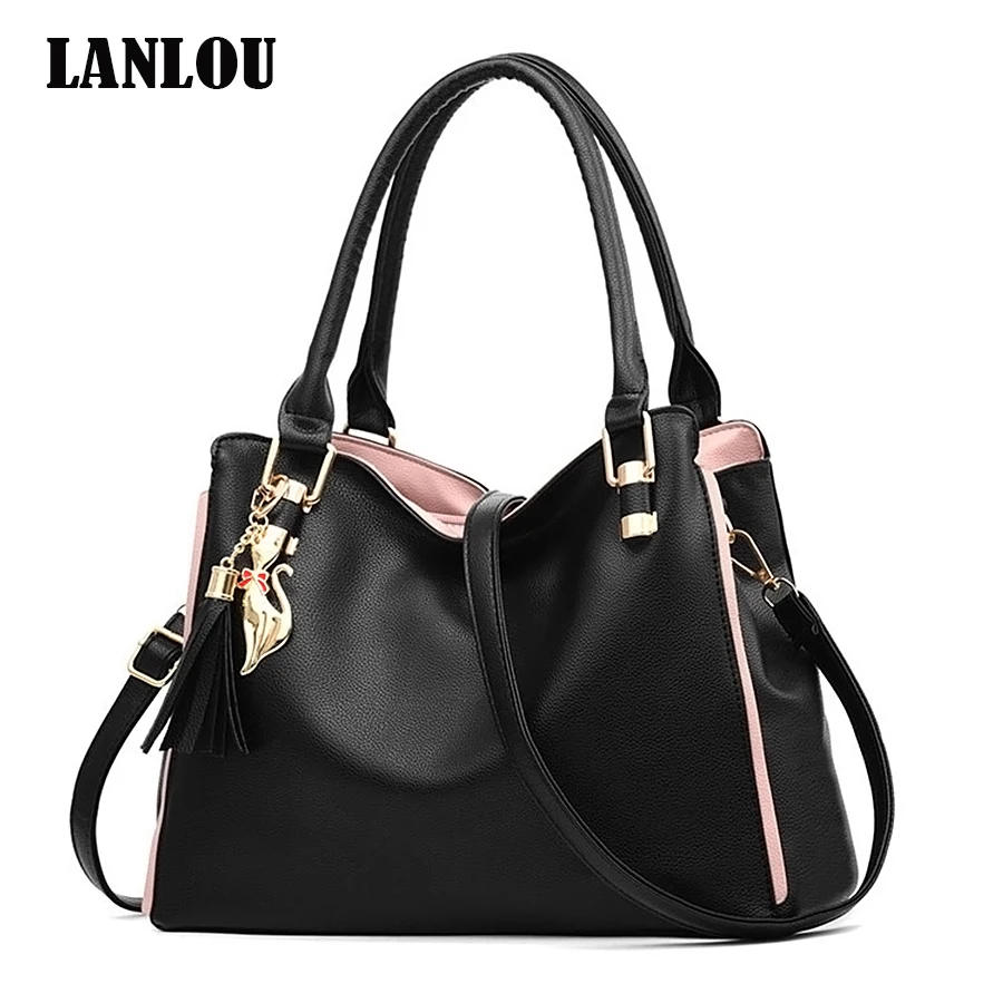  LANLOU Women bag handbag 2019 new sleek minimalist large-capacity handbag shoulder bag - 33023973928