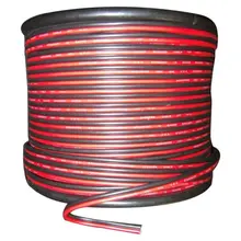 Wholesales 24 GAUGE 15M RED BLACK ZIP WIRE AWG CABLE POWER GROUND STRANDED COPPER CAR