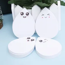 Waterdrop Shape Memo Pad Sticky Notes Notebook Stationery School Supplies Material Escolar Kawaii wholesale