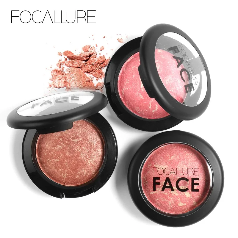 

Focallure Natural Baked Face Pressed Blush Rouge Makeup Cheek Blusher Palettes Mineral Blusher Palette Cream Blush