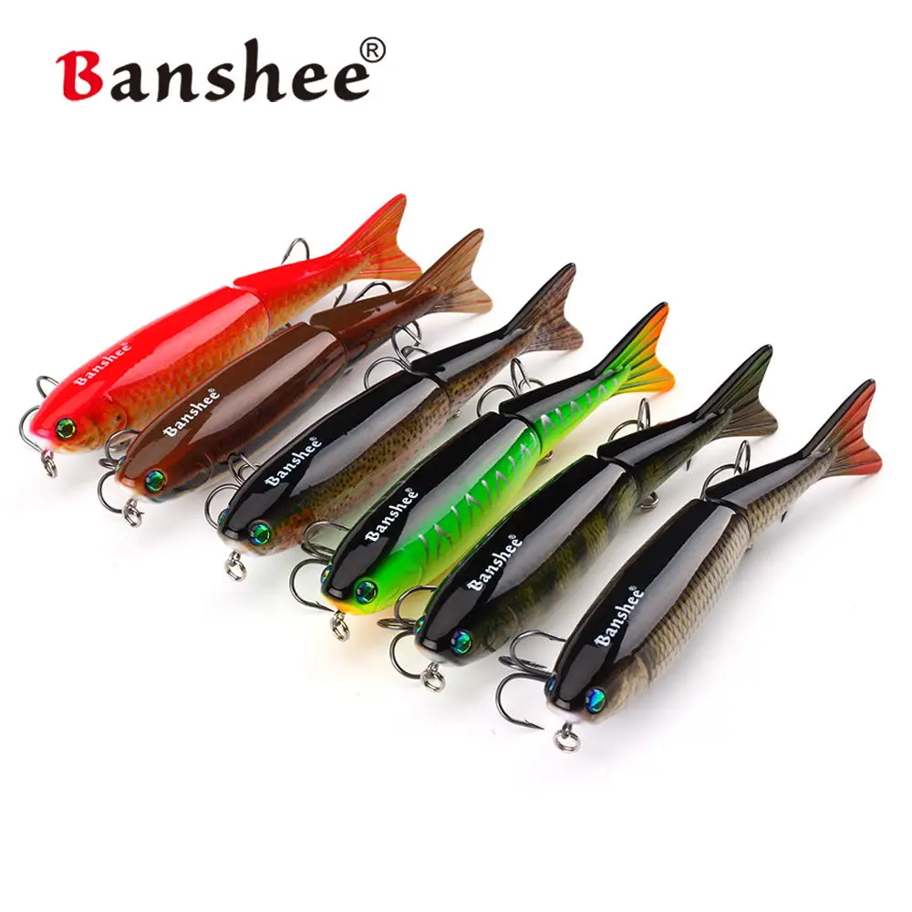 Banshee 6 шт./лот, 127 мм, 21 г, ATJ01, плавающая приманка, верхняя часть воды, соединенная, Реалистичная, жесткая, Aritifcial, плавающая приманка-карандаш - Цвет: 6pcs