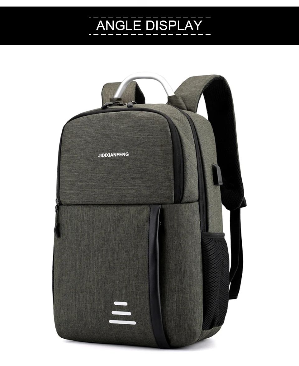Laptop Backpack 15.6 Men Women Backpacks Male Female Student Notebook Back Pack Mochila USB Charging Bagpack Business Travel Bag (5)