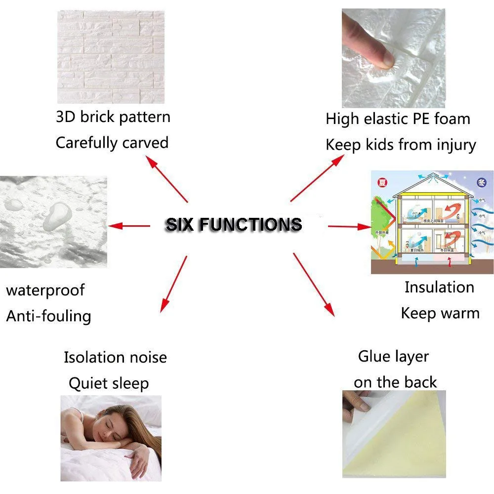 60 см x 30 см 3D кирпичная ПЭ пена Наклейка на стену для дома DIY панели обоев комнаты наклейка каменное украшение рельефная Наклейка на стену плакат