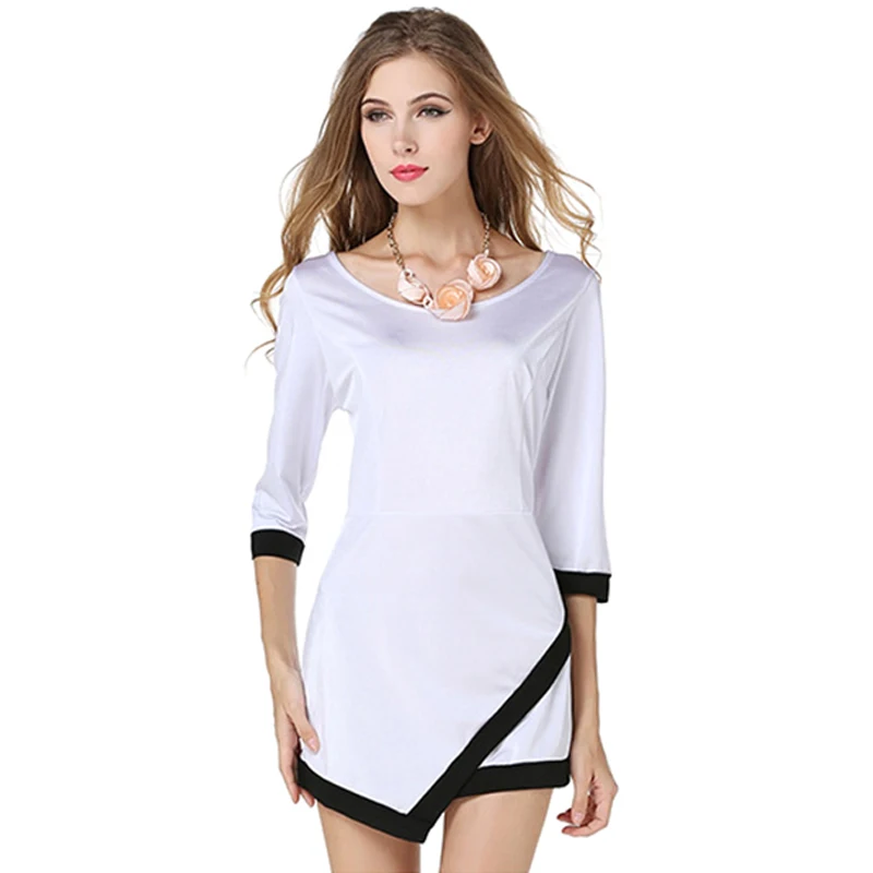 New font b Sexy b font Lady Hip Black White Design vestido font b Dresses b