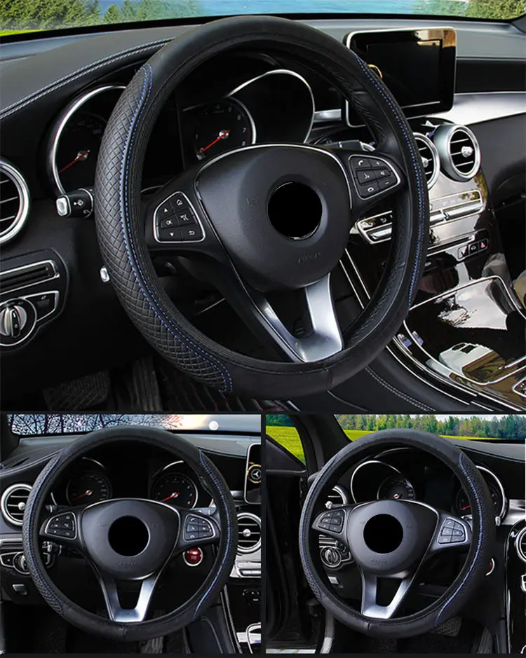 Автомобильный 38 см Авто Руль искусственная кожа оплетка крышка для Kia Sportage Sorento Sedona ProCeed Optima K900 Soul Forte5