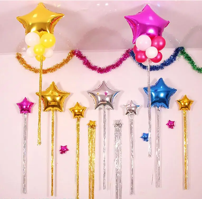 Hot Sale 5pcs/lot 1M Balloon Ribbon For Wedding Party Birthday