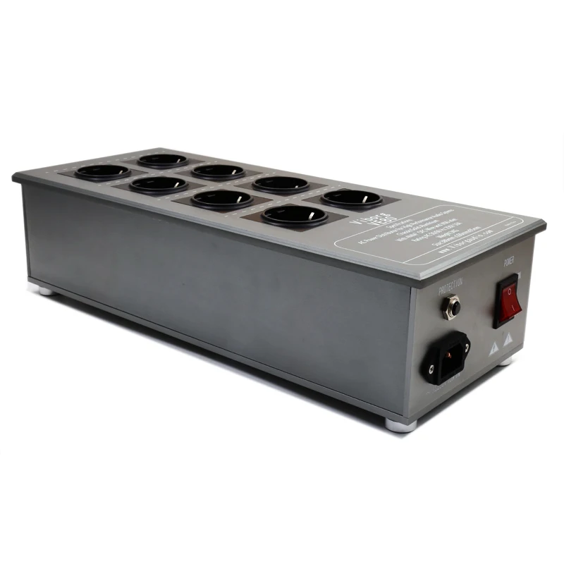 

DHL free Viborg VE80 8 channel Power Distributors & Filters with 4 Square red copper connect EU schuko socket