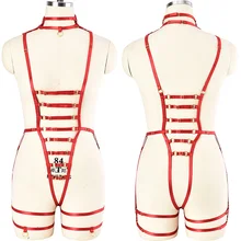 Красный ремень-подвязка пояс БДСМ бондаж эластичный корректирующий панк готический Фетиш белье Свадебный подвязка Пояс Костюм для женщин