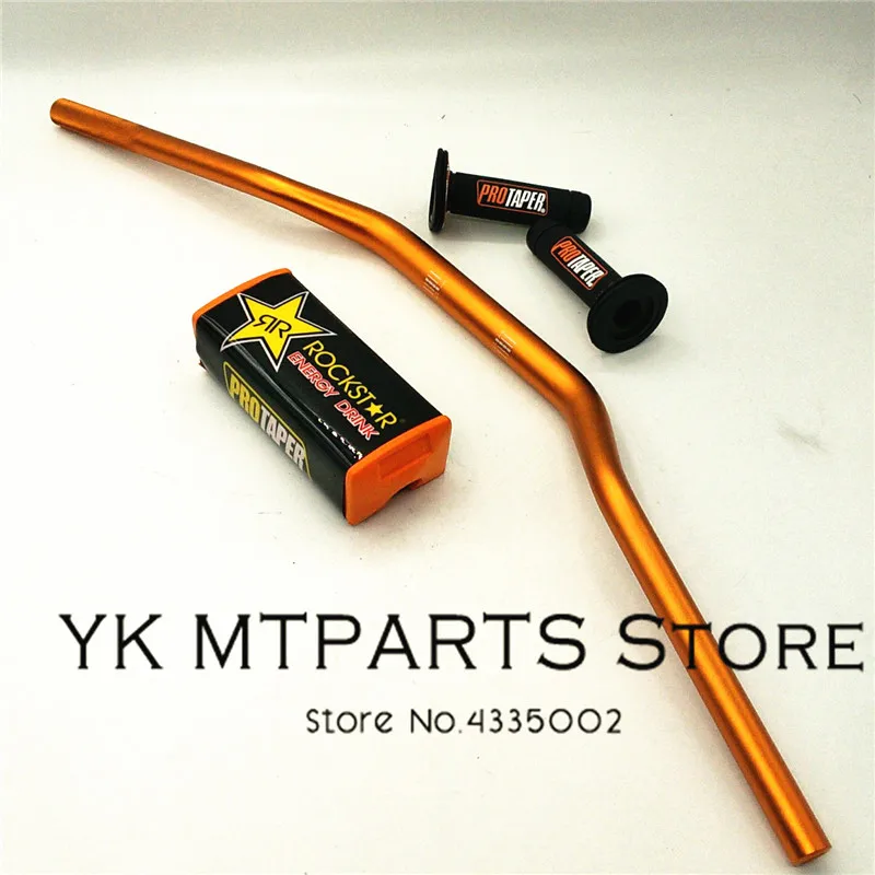 

Orange Motocross Handlebar 1-1/8" Fat Bar With Bar Pads and PROTAPE Grips 28.5mm For KTM CRF KLX Dirt Pit Bike Kayo